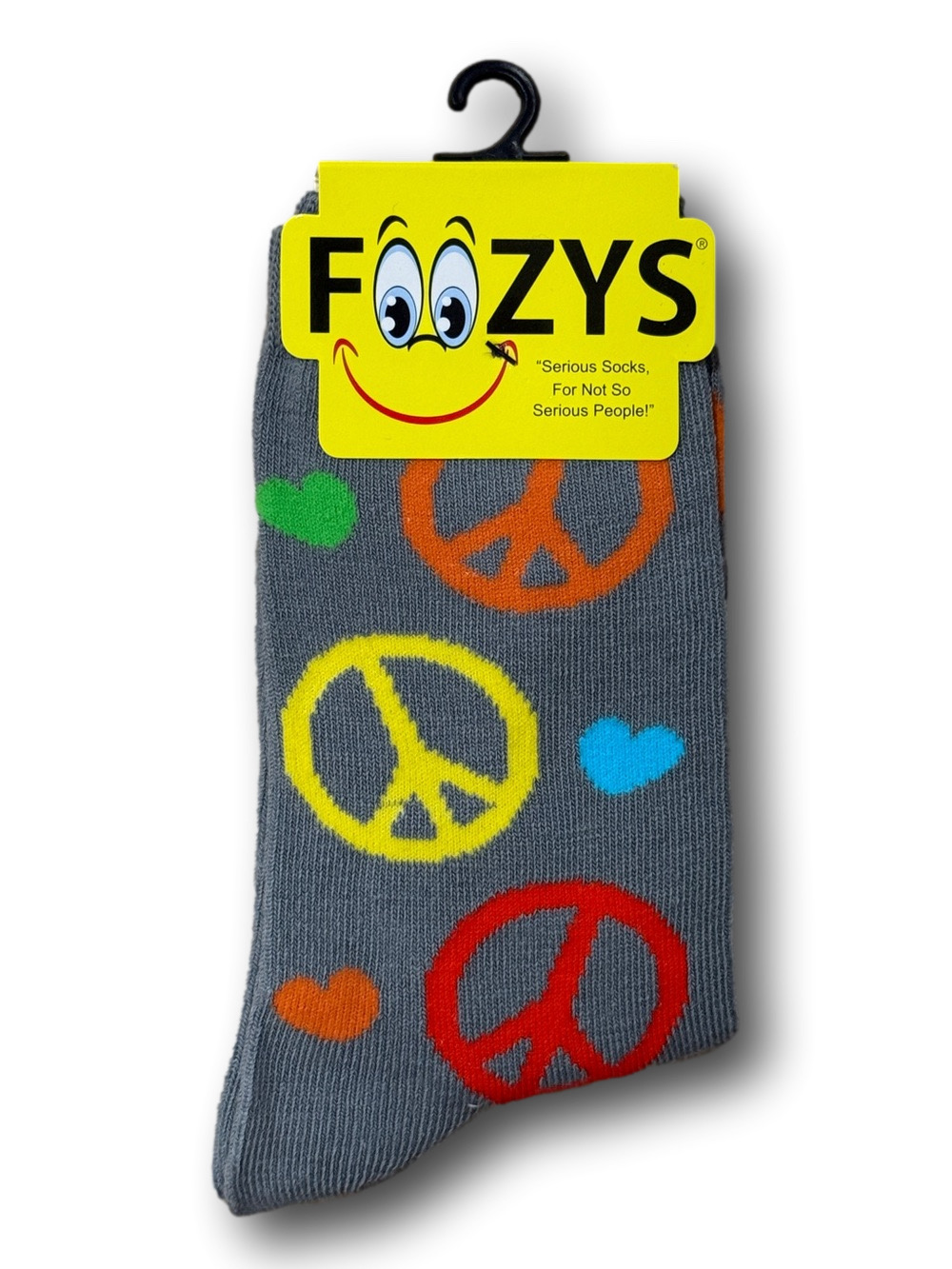 3/$15 Rainbow Peace Signs & Hearts Funny Novelty Crew Socks - NWT